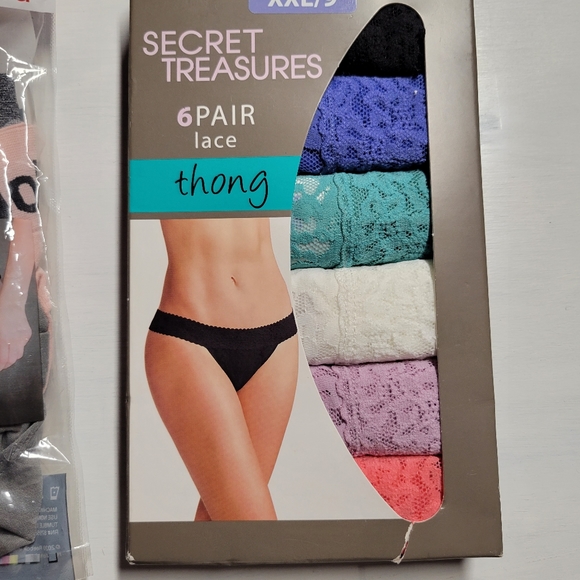 Reebok 4pk Seamless & Secret Treasures 6pk Lace Thongs - Picture 10 of 16